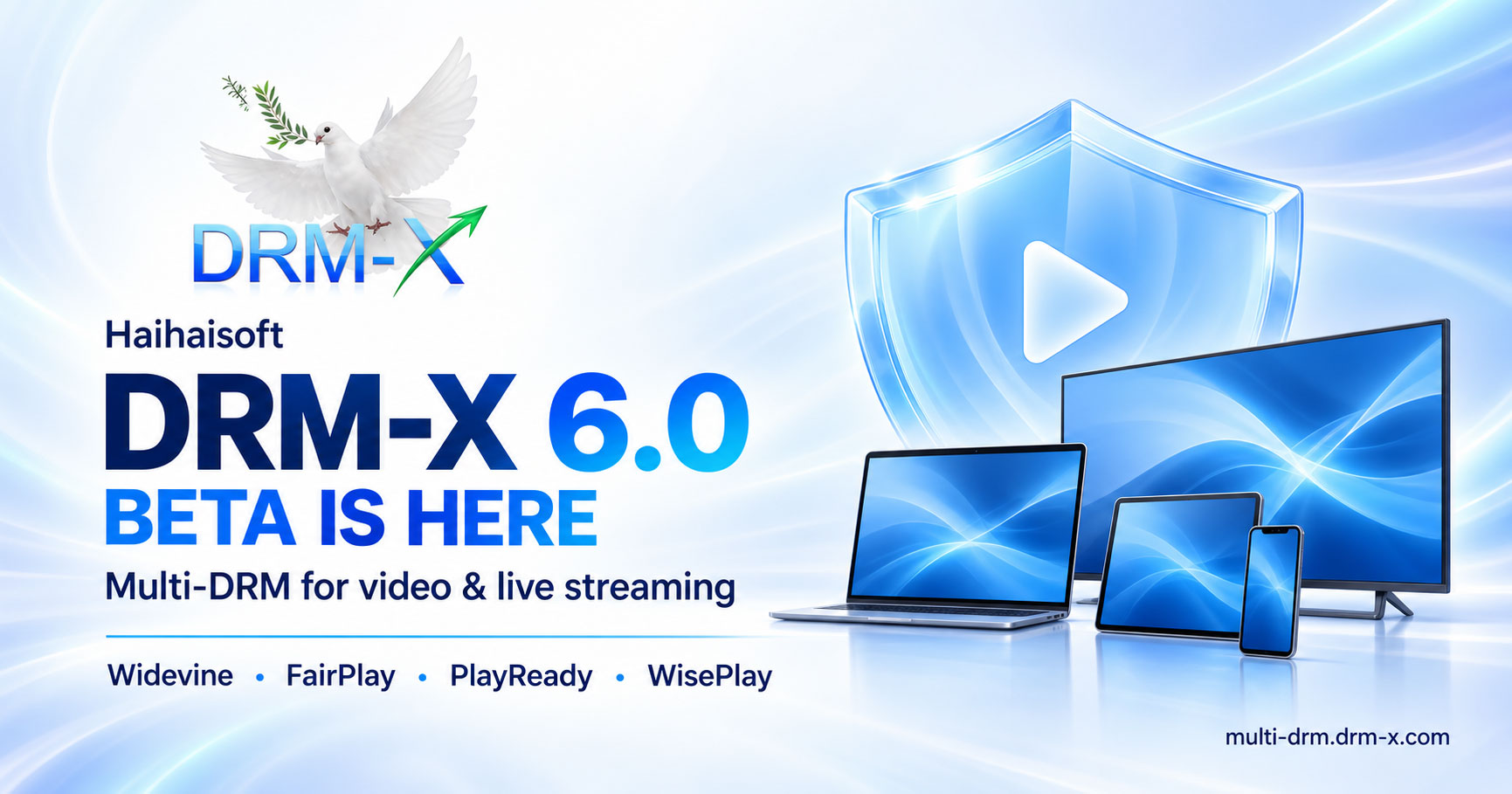 DRM-X 6.0 Beta 发布：面向视频与直播的 Multi-DRM 平台，支持 Widevine、FairPlay、PlayReady、WisePlay。